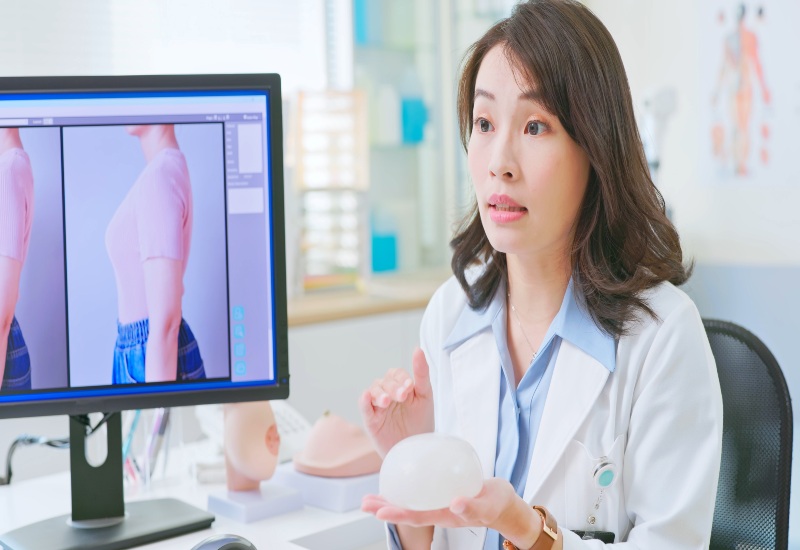 Female doctor explaning patient about Breast Reconstruction in Dallas Metro Area